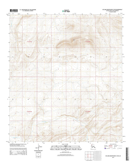 De Long Mountains B-3 NW Alaska US Topo Map Image