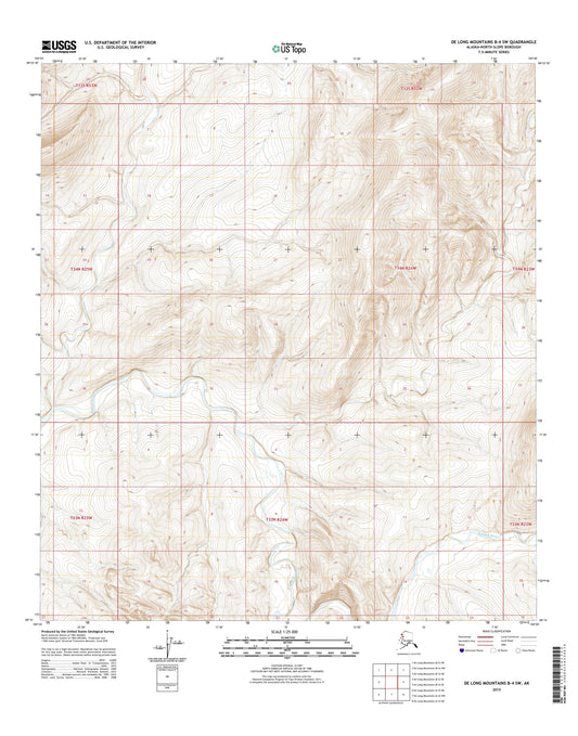 De Long Mountains B-4 SW Alaska US Topo Map Image