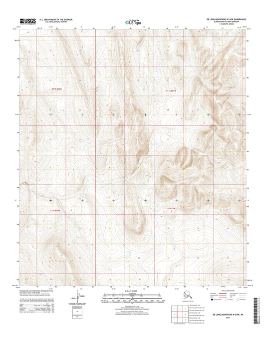De Long Mountains B-5 NW Alaska US Topo Map Image