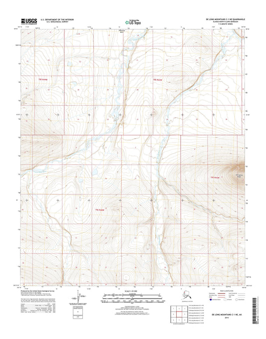 De Long Mountains C-1 NE Alaska US Topo Map Image