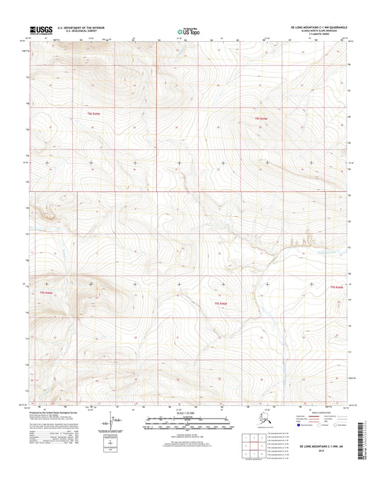 De Long Mountains C-1 NW Alaska US Topo Map Image