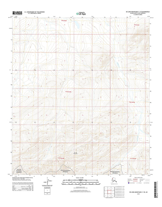 De Long Mountains C-1 SE Alaska US Topo Map Image