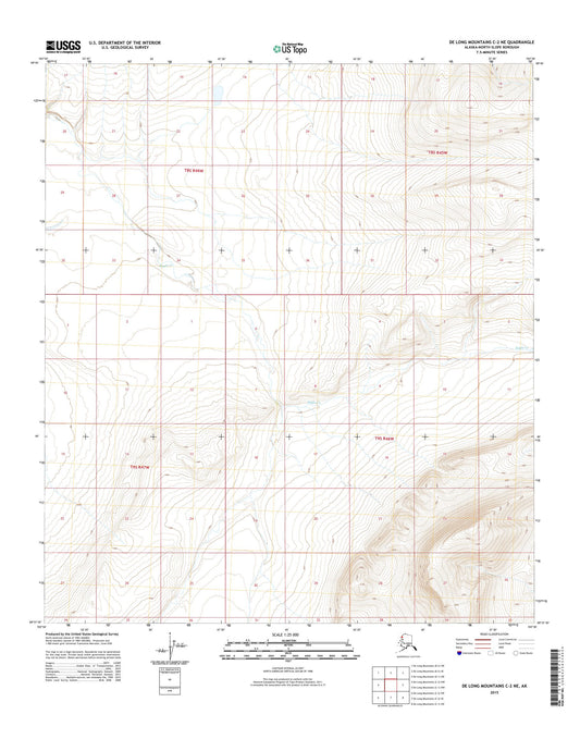 De Long Mountains C-2 NE Alaska US Topo Map Image
