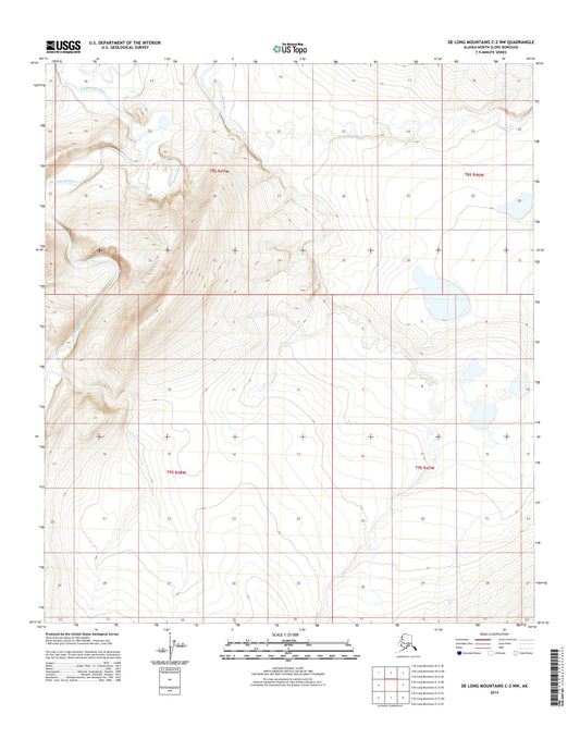 De Long Mountains C-2 NW Alaska US Topo Map Image