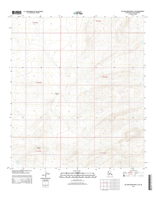 De Long Mountains C-2 SE Alaska US Topo Map Image