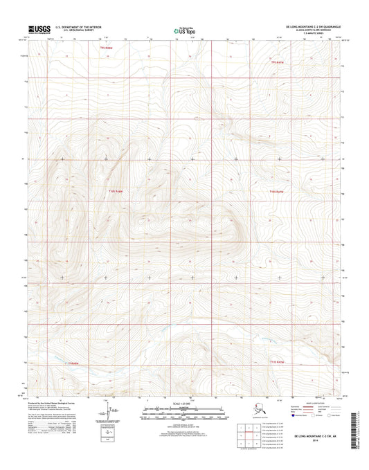 De Long Mountains C-2 SW Alaska US Topo Map Image