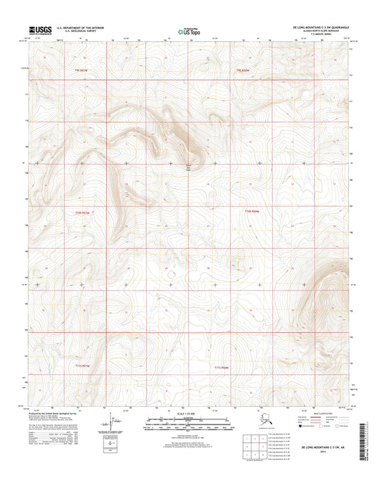 De Long Mountains C-3 SW Alaska US Topo Map Image