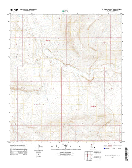 De Long Mountains C-4 NE Alaska US Topo Map Image