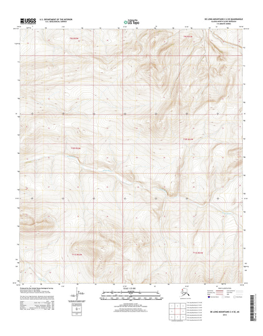 De Long Mountains C-4 SE Alaska US Topo Map Image