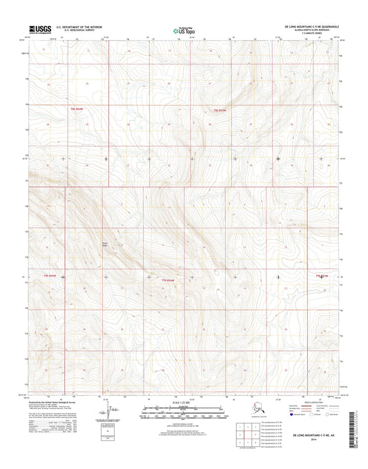 De Long Mountains C-5 NE Alaska US Topo Map Image