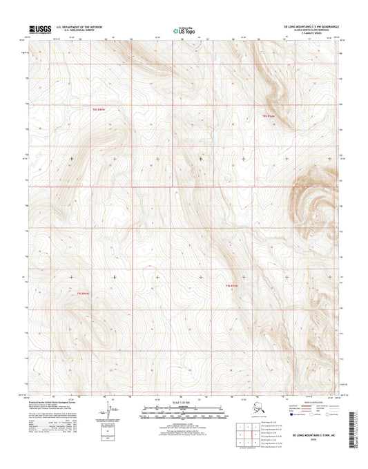 De Long Mountains C-5 NW Alaska US Topo Map Image