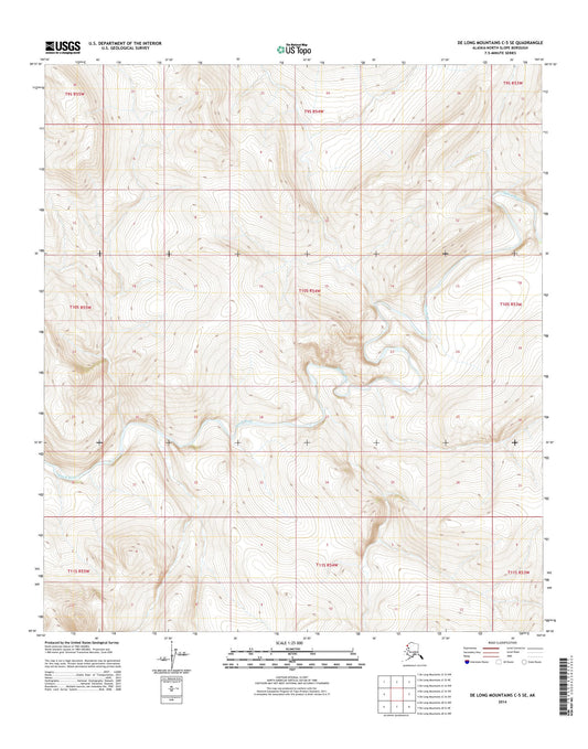 De Long Mountains C-5 SE Alaska US Topo Map Image