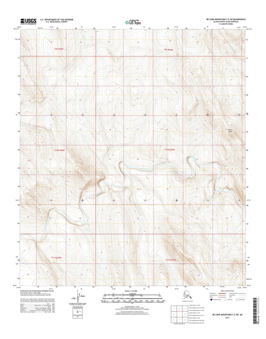 De Long Mountains C-5 SW Alaska US Topo Map Image