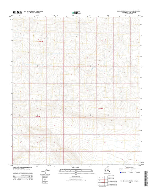 De Long Mountains D-1 NW Alaska US Topo Map Image