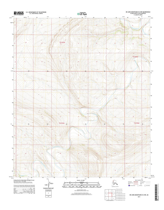De Long Mountains D-2 NW Alaska US Topo Map Image