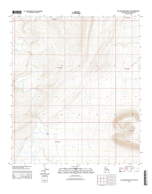 De Long Mountains D-2 SW Alaska US Topo Map Image