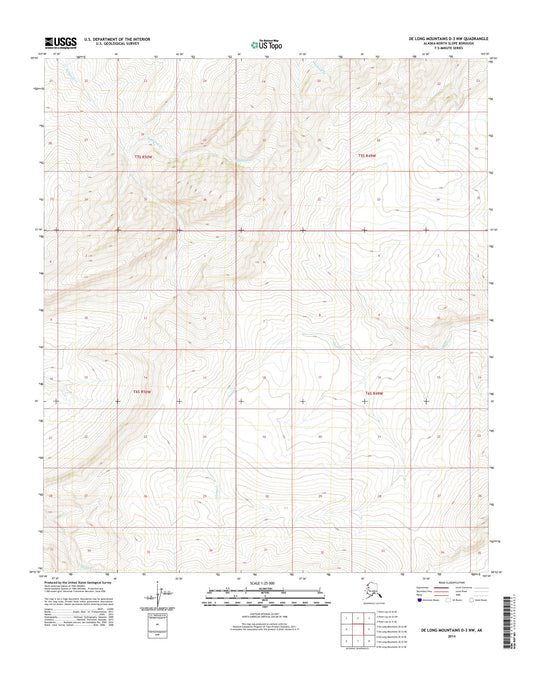 De Long Mountains D-3 NW Alaska US Topo Map Image