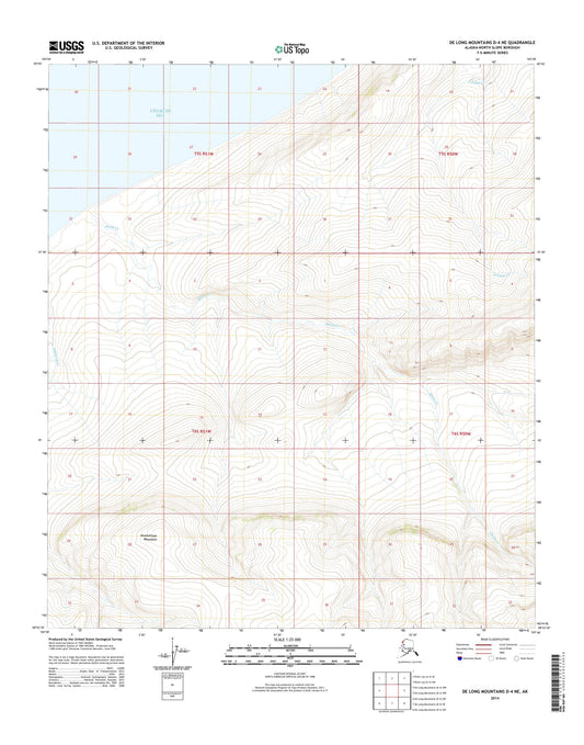 De Long Mountains D-4 NE Alaska US Topo Map Image