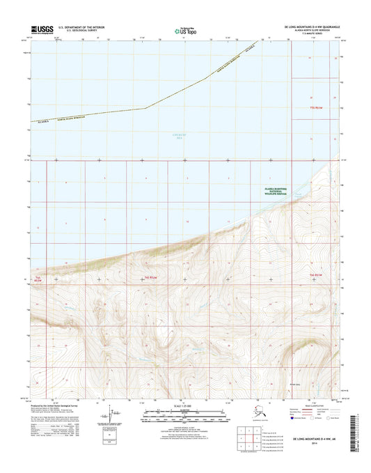 De Long Mountains D-4 NW Alaska US Topo Map Image