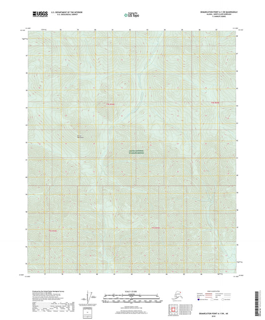 Demarcation Point A-1 SW Alaska US Topo Map Image