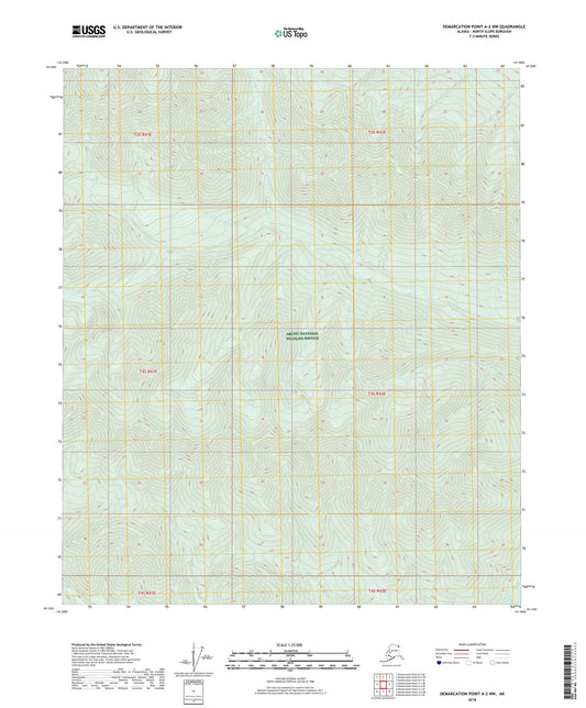 Demarcation Point A-2 NW Alaska US Topo Map Image