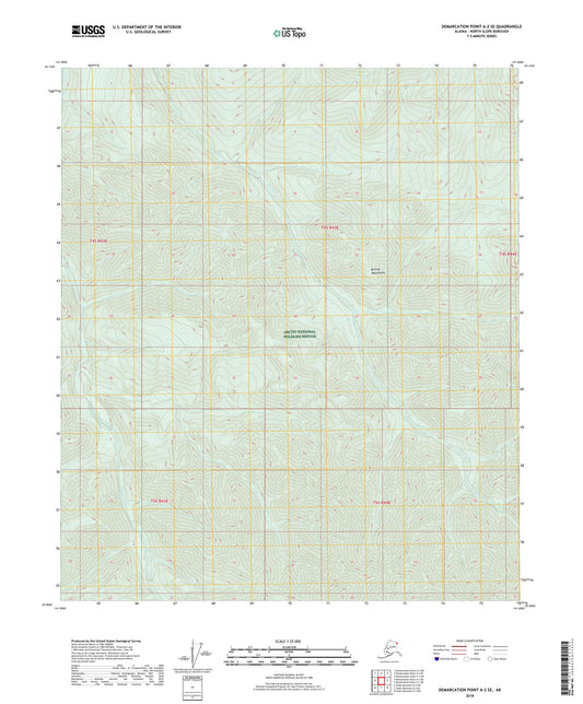 Demarcation Point A-2 SE Alaska US Topo Map Image