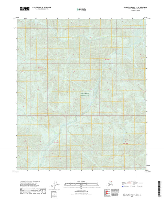 Demarcation Point A-2 SW Alaska US Topo Map Image