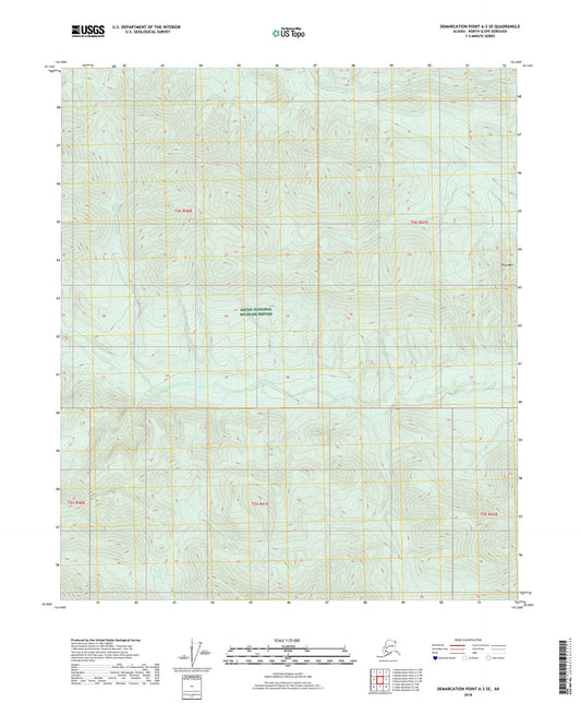 Demarcation Point A-3 SE Alaska US Topo Map Image
