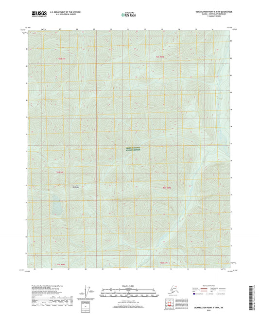 Demarcation Point A-4 NW Alaska US Topo Map Image