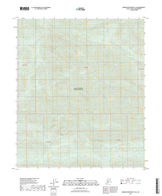 Demarcation Point A-4 SE Alaska US Topo Map Image