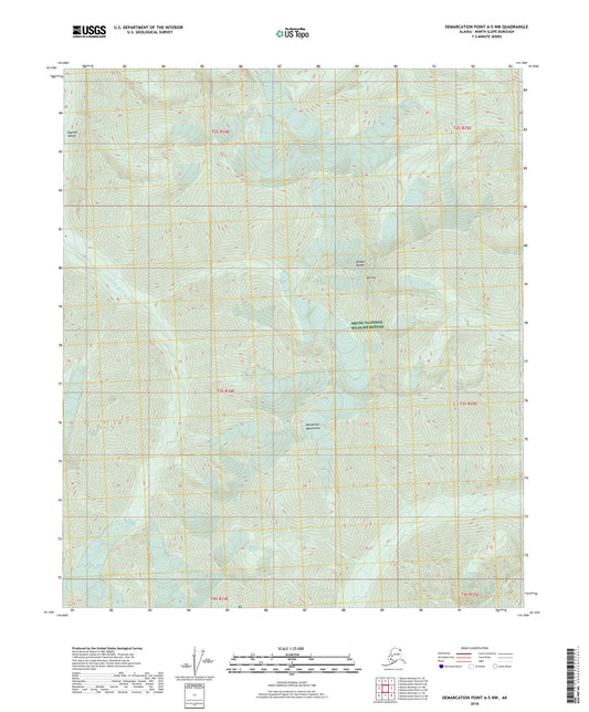 Demarcation Point A-5 NW Alaska US Topo Map Image