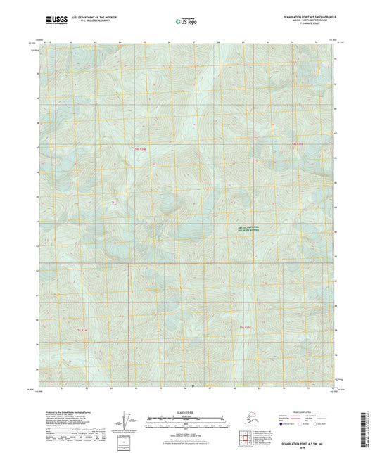 Demarcation Point A-5 SW Alaska US Topo Map Image