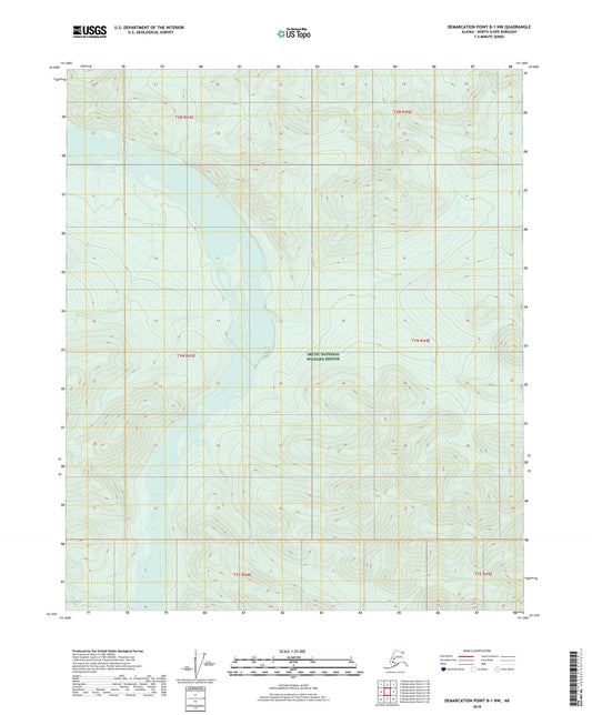 Demarcation Point B-1 NW Alaska US Topo Map Image