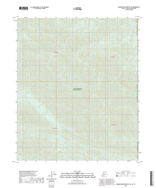 Demarcation Point B-1 SE Alaska US Topo Map Image