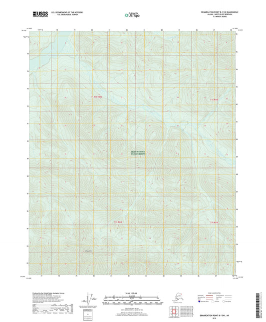 Demarcation Point B-1 SW Alaska US Topo Map Image