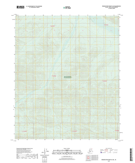 Demarcation Point B-2 NE Alaska US Topo Map Image