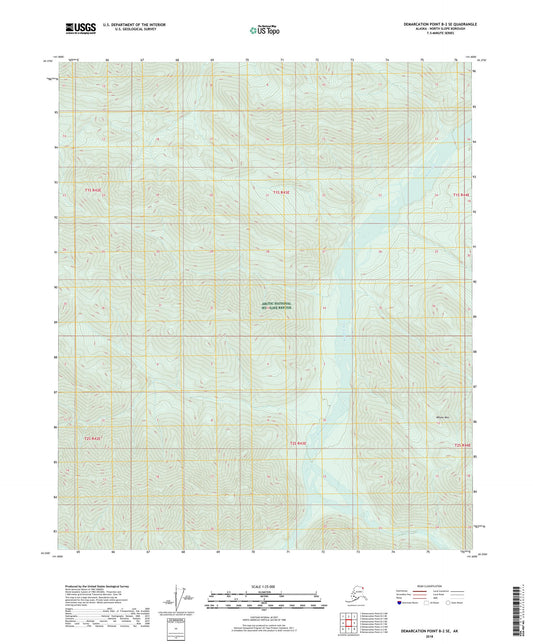 Demarcation Point B-2 SE Alaska US Topo Map Image