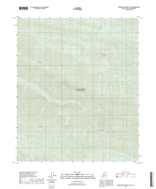 Demarcation Point B-2 SW Alaska US Topo Map Image