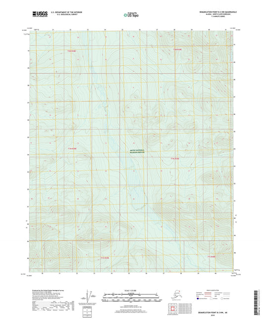 Demarcation Point B-3 NW Alaska US Topo Map Image
