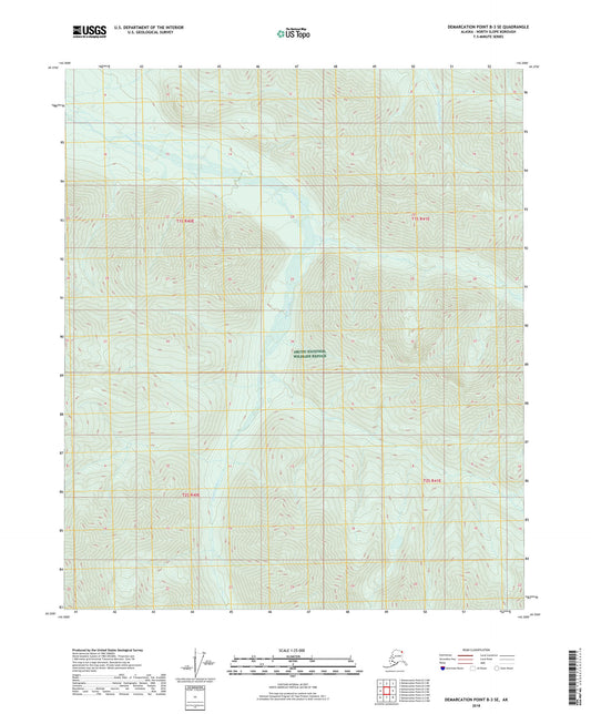 Demarcation Point B-3 SE Alaska US Topo Map Image
