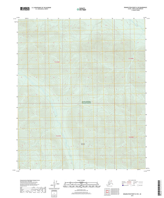 Demarcation Point B-3 SW Alaska US Topo Map Image