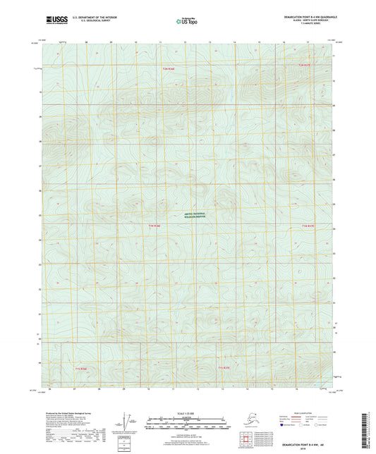 Demarcation Point B-4 NW Alaska US Topo Map Image