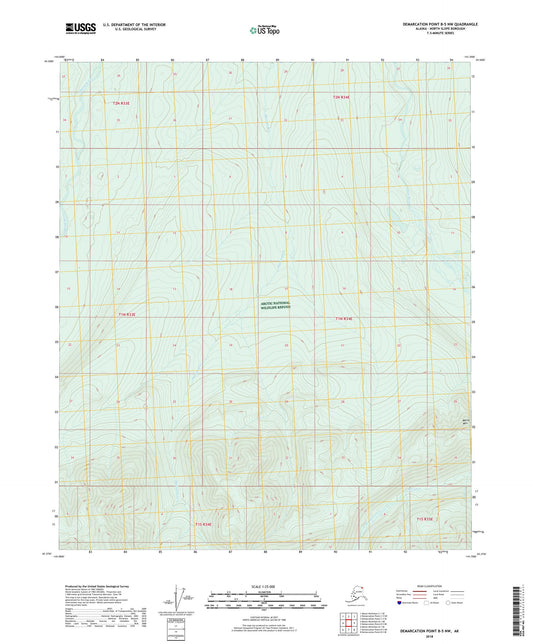Demarcation Point B-5 NW Alaska US Topo Map Image