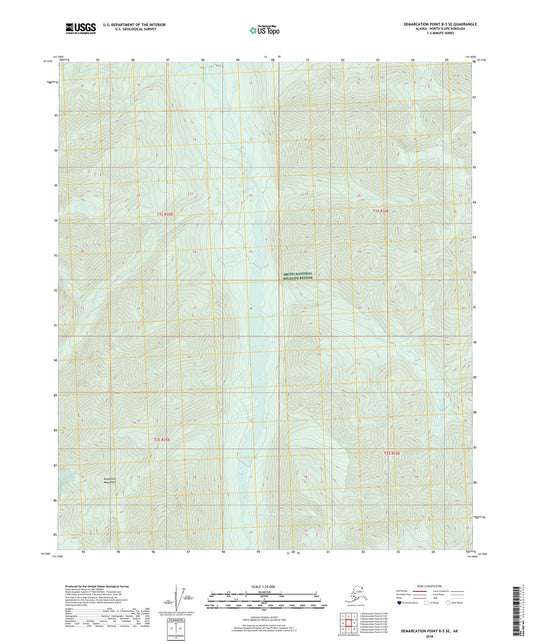 Demarcation Point B-5 SE Alaska US Topo Map Image
