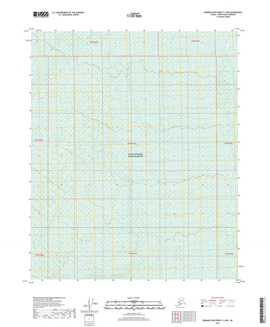 Demarcation Point C-2 NW Alaska US Topo Map Image