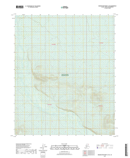 Demarcation Point C-2 SE Alaska US Topo Map Image