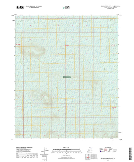 Demarcation Point C-2 SW Alaska US Topo Map Image
