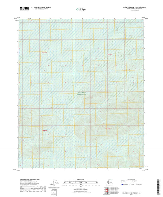Demarcation Point C-3 SW Alaska US Topo Map Image
