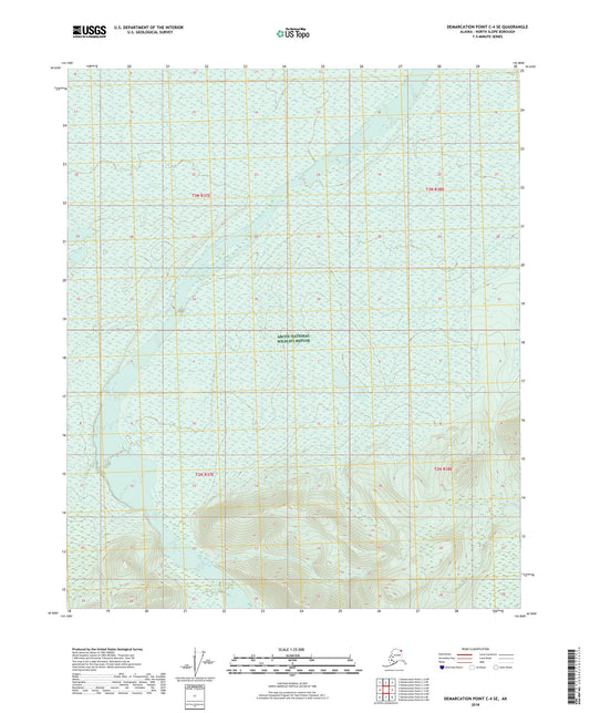Demarcation Point C-4 SE Alaska US Topo Map Image