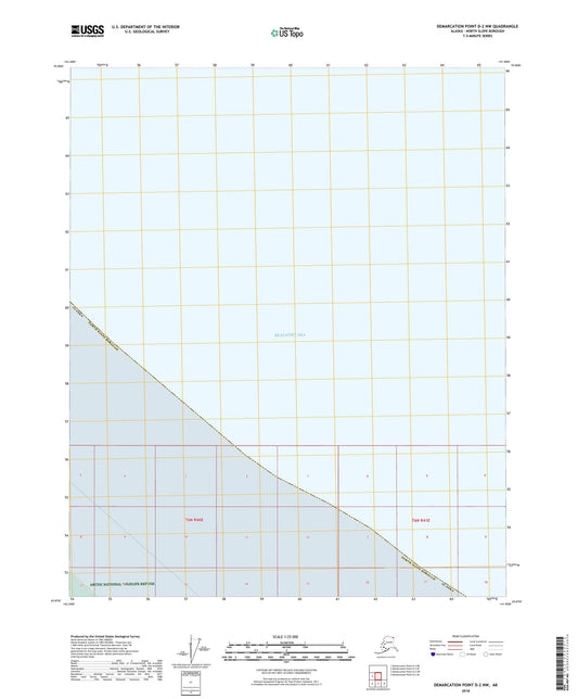 Demarcation Point D-2 NW Alaska US Topo Map Image